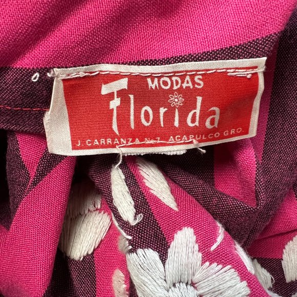 Vintage 70's Embroidered Maxi Striped Sleeveless Handmade Boho Halter Dress XS/S - Picture 6 of 8